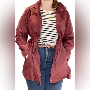A New Day Medium Burgundy Rain Jacket